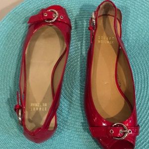 Red Patient Leather flats Stuart Weitzman